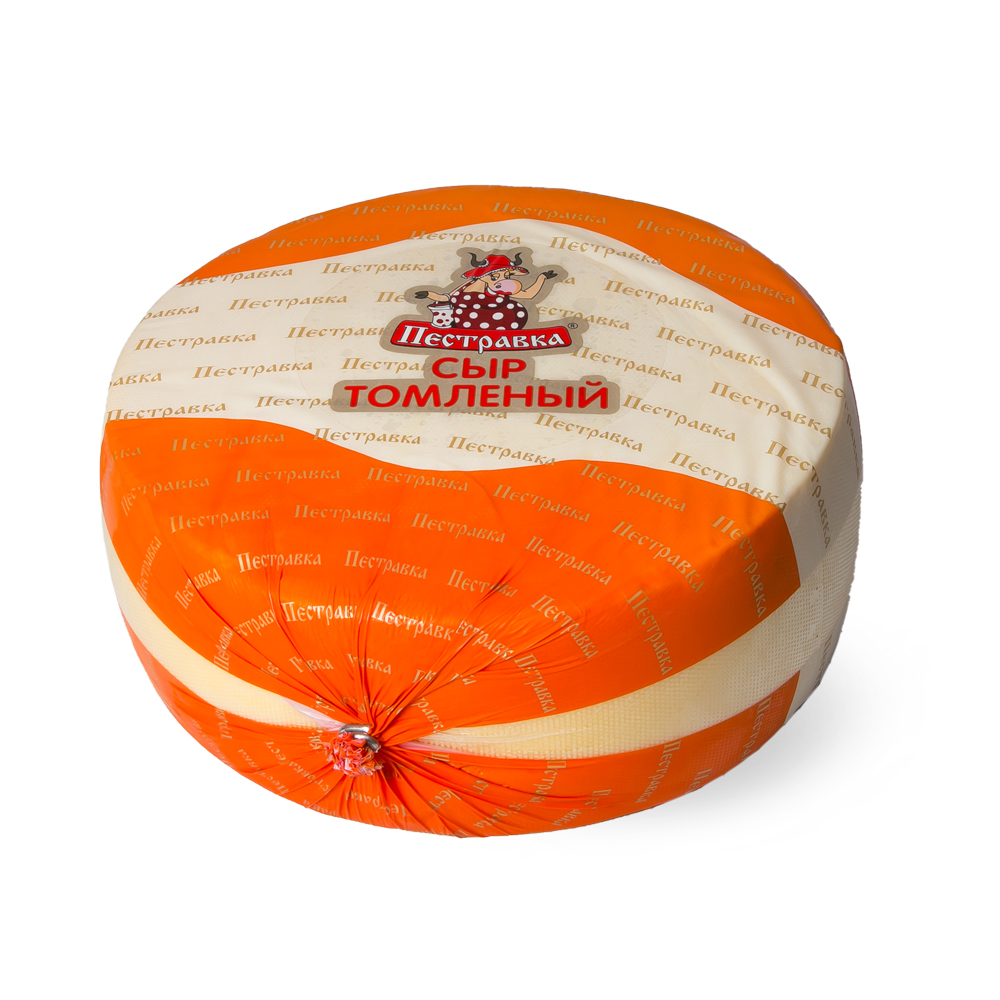 БЗМЖ СЫР ПЕСТРАВКА ТОМЛЕНЫЙ 50%  КРУГ ВЕС