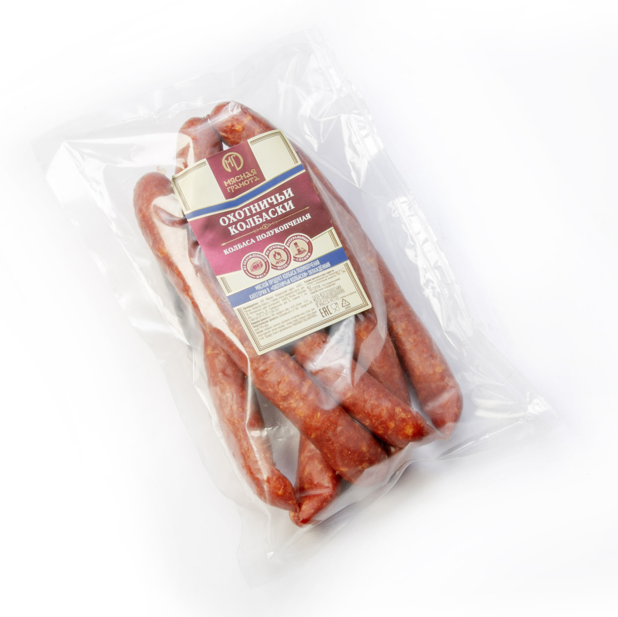 КОЛБАСКИ П/К ОХОТНИЧЬИ ГОСТ МЯСНАЯ ГРАМОТА /ВЕС