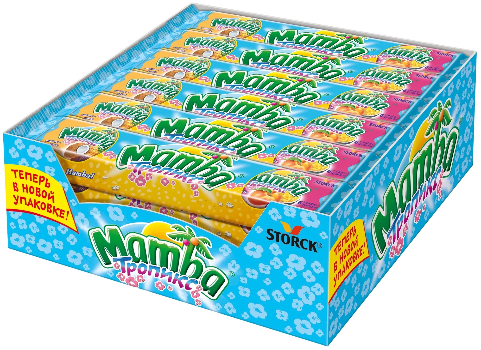 КОНФЕТЫ ЖЕВАТЕЛЬНЫЕ МАМБА ТРОПИКС 76,5ГР