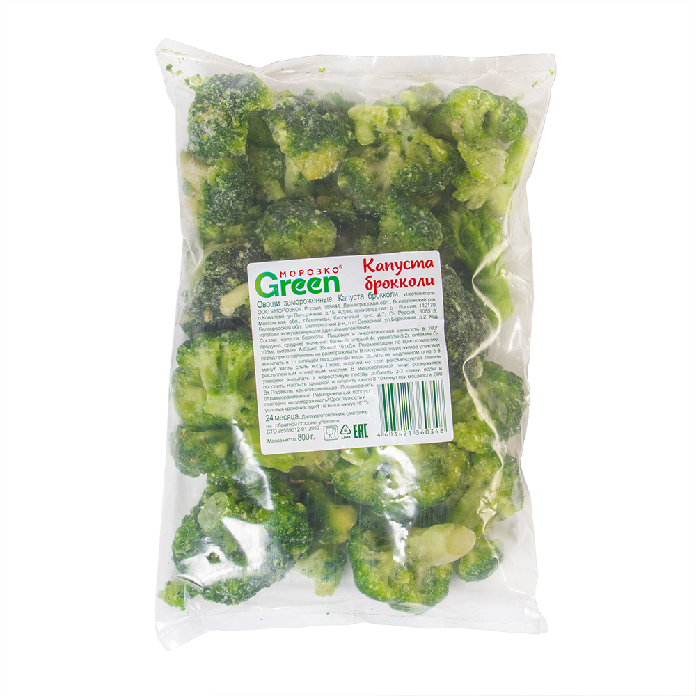 БРОККОЛИ МОРОЗКО GREEN 800ГР