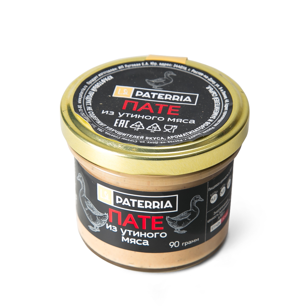 ПАТЕ ИЗ МЯСА УТИНОГО МЯСА 90ГР