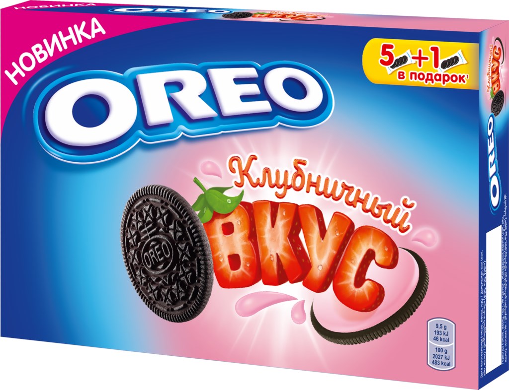 Печенье OREO с какао и начинкой со вкусом клубники 12х228г