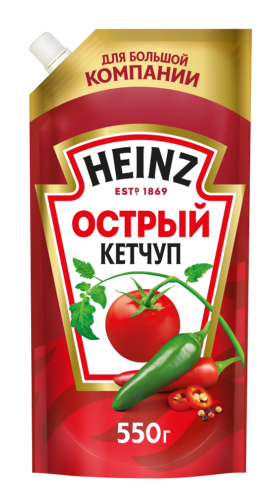 КЕТЧУП ХАЙНЦ ОСТРЫЙ Д/П 550 ГР