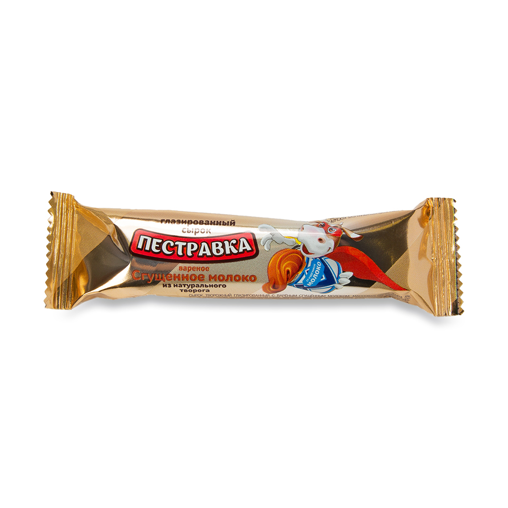 БЗМЖ СЫРОК ТВОРОЖНЫЙ ПЕСТРАВКА ГЛАЗИР (ПАЛОЧКИ) С ВАР СГУЩЕНКОЙ 30ГР