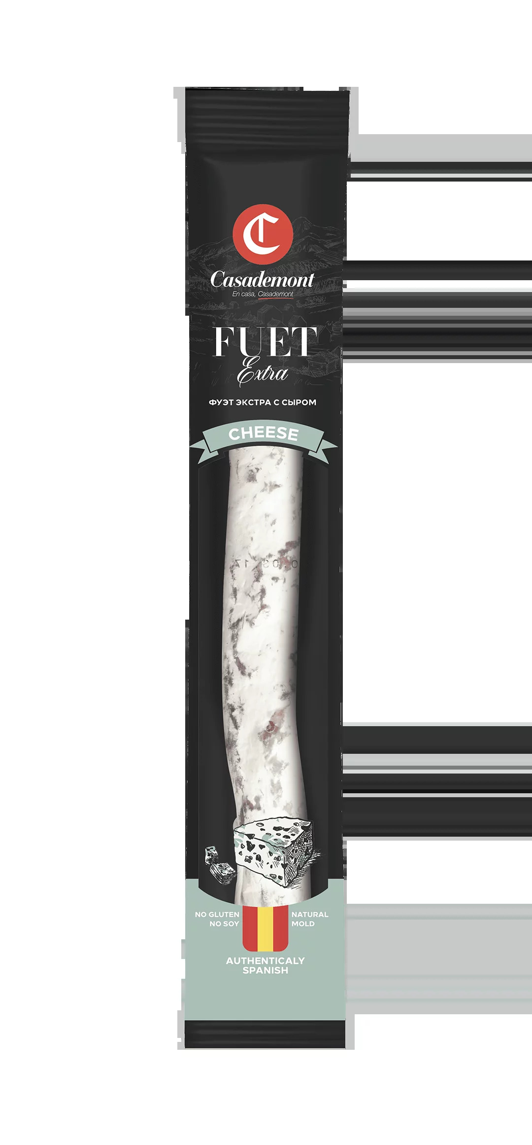 КОЛБАСА СЫРОВЯЛЕНАЯ ФУЭТ С СЫРОМ КАСАДЕМОНТ 110ГР