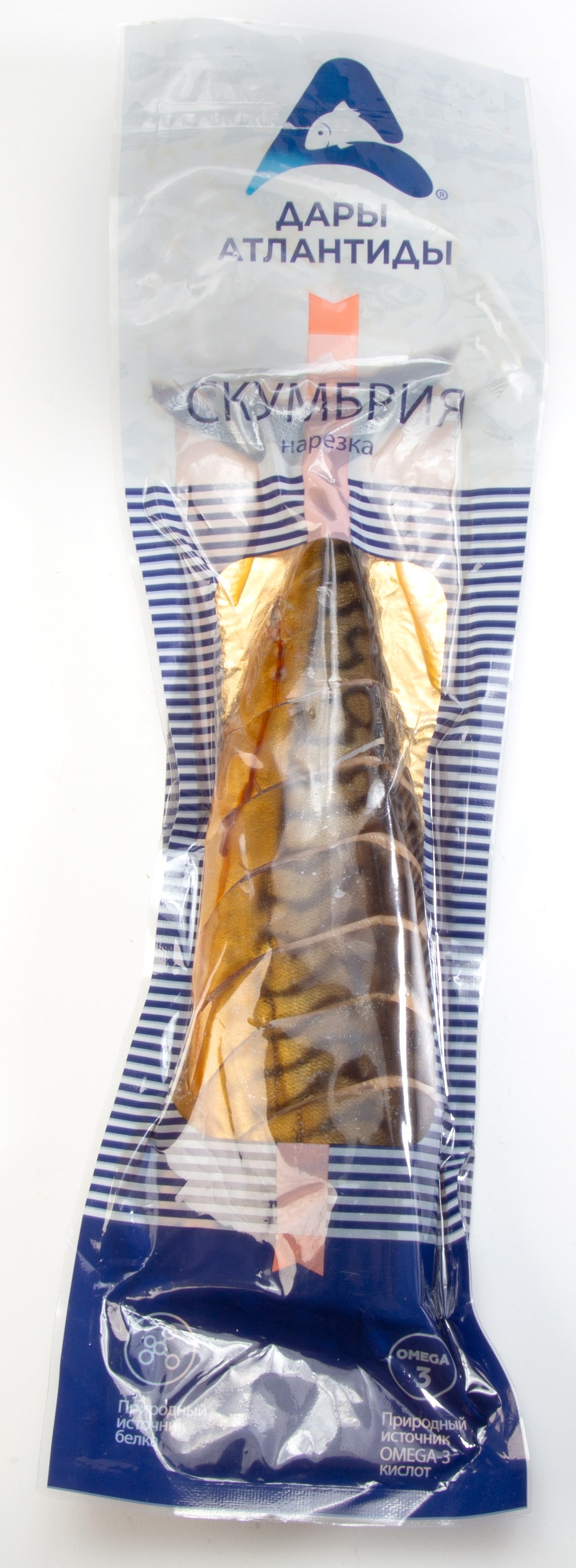 СКУМБРИЯ Х/К ДАРЫ АТЛАНТИДЫ НАРЕЗКА В/У 300ГР