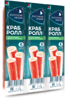 ПАЛОЧКА КРАБОВАЯ РУССКОЕ МОРЕ "КРАБ-РОЛЛ" С СЫРОМ И ЗЕЛЕНЬЮ ПАСТ.ОХЛ. 50Г