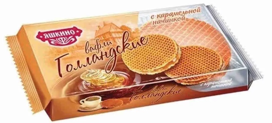 Вафли Яшкино Голландские Карамельная начинка 290г