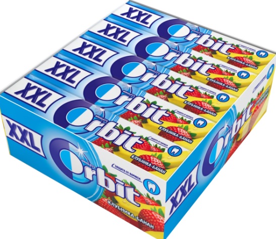 Ж/Р ОРБИТ XXL КЛУБНИКА-БАНАН 20,4ГР