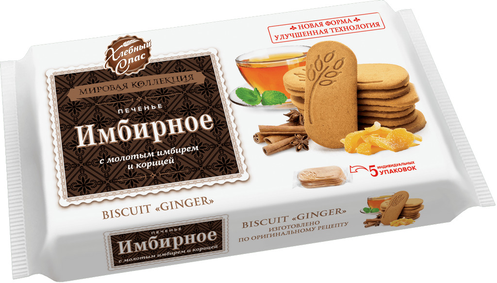 ПЕЧЕНЬЕ ХЛЕБНЫЙ СПАС СДОБНОЕ ИМБИРНОЕ 160ГР