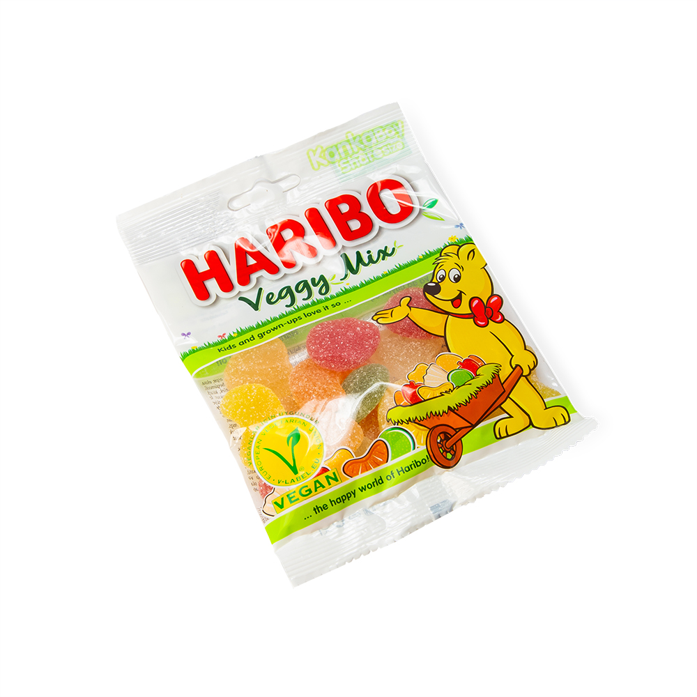 ЖЕВАТЕЛЬНЫЙ МАРМЕЛАД HARIBO ВЕГАН АССОРТИ, 80Г