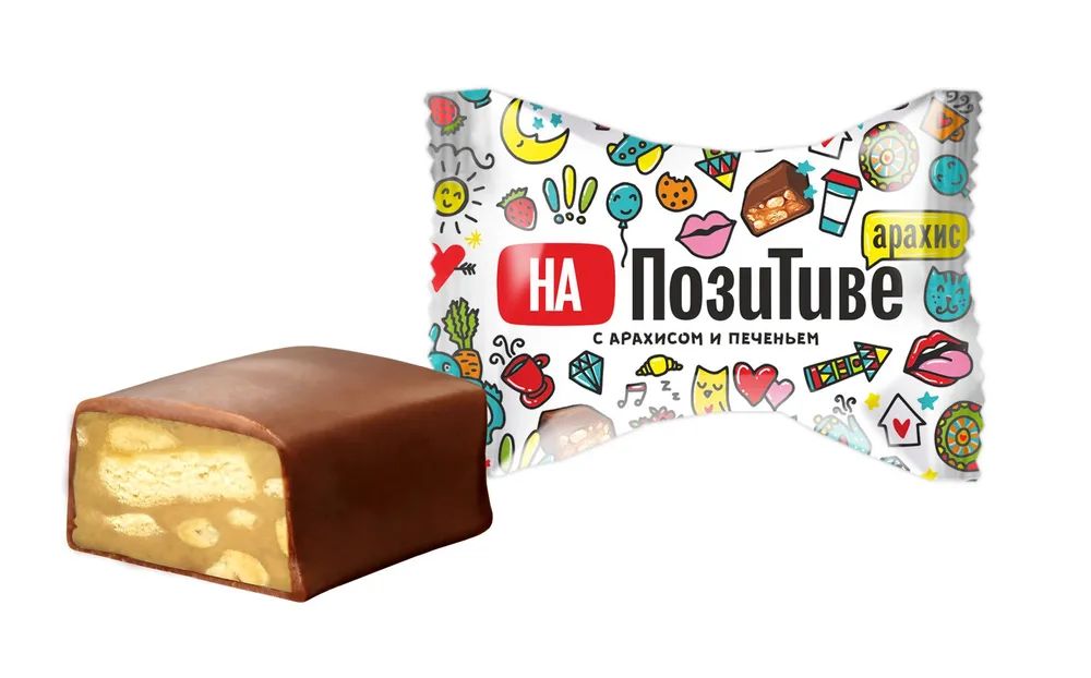 Конфеты SlaSti На позитиве арахис пленка 1 кг
