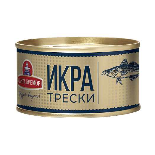 ИКРА ТРЕСКИ САНТА БРЕМОР ДЕЛИКАТЕСНАЯ ЛЮКС 130Г Ж/Б