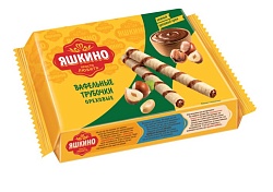 ТРУБОЧКИ ЯШКИНО ВАФЕЛЬНЫЕ ОРЕХОВЫЕ 190ГР