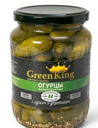 ОГУРЦЫ МАРИНОВАННЫЕ 3-6СМ ГРИН КИНГ СТ/Б 720МЛ