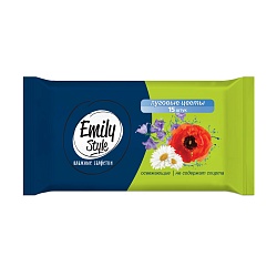 Влажные салфетки универсальные ЛУГОВЫЕ ЦВЕТЫ Emily Style 15шт.