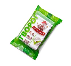 БЗМЖ ТВОРОГ ПЕСТРАВКА 5% 180ГР ФЛОУ-ПАК