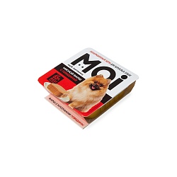 КОРМ MOI ДЛЯ СОБАК МЯСНОЙ ФАРШ С ГОВЯДИНОЙ ЛАМИСТЕР 100ГР