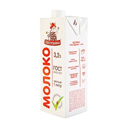 БЗМЖ МОЛОКО ПЕСТРАВКА 3,2% 1000МЛ ТБА