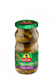 ОГУРЦЫ КОРНИШОНЫ ДЯДЯ ВАНЯ ПО ФРАНЦУЗСКИ 460ГР СТ/Б