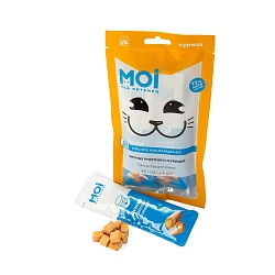 ЛАКОМСТВО ДЛЯ КОШЕК MOI ЯИЧНЫЕ РУЛЕТИКИ С КУРИЦЕЙ ПЛ/ПАК 10ГР