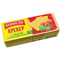 КРЕКЕР КУХМАСТЕР ЗАТЯЖНОЕ С ТОМАТОМ И ПРОВАНСКИМИ ТРАВАМИ 270ГР