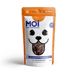 ЛАКОМСТВО Д/СОБАК МОЙ ПИТОМЕЦ ТАР-ТАР ИЗ ЛОСОСЯ ПАК 85Г