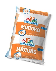 БЗМЖ МОЛОКО СЕЛО ДОМАШКИНО ТОПЛЕНОЕ 4 % ТФА 900МЛ