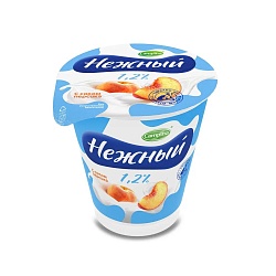 БЗМЖ ЙОГУРТ НЕЖНЫЙ С СОКОМ ПЕРСИК 1,2% 320ГР