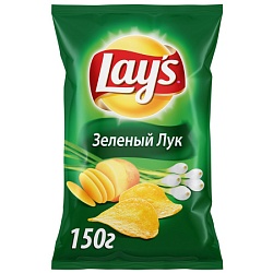 ЧИПСЫ ЛЭЙС 140ГР МОЛОДОЙ ЗЕЛЕНЫЙ ЛУК
