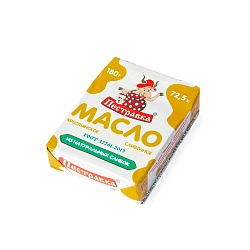 БЗМЖ МАСЛО ПЕСТРАВКА СЛИВОЧНОЕ КРЕСТЬЯНСКОЕ 72,5% 180ГР