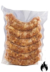 Колбаски Сельсовет Баварские для гриля из индейки рубленые в оболочке замороженные 1кг