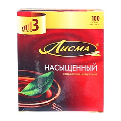 ЧАЙ ЛИСМА ЧЕРНЫЙ НАСЫЩЕННЫЙ 100П*1,8ГР
