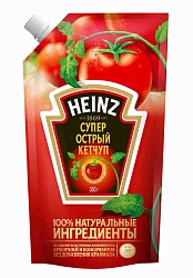 КЕТЧУП ХАЙНЦ СУПЕР ОСТРЫЙ 320Г Д/П
