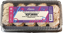 ПИРОЖНОЕ ЛИРОНАС КОРЗИНКА СО СГУЩ МОЛОКОМ И ОРЕХОМ 300ГР