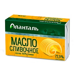 БЗМЖ МАСЛО СЛИВОЧНОЕ АЛАНТАЛЬ 72,5% 180ГР
