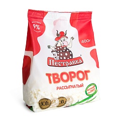 БЗМЖ ТВОРОГ ПЕСТРАВКА 9% 300ГР СТАБИЛОБЭГ