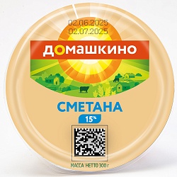 БЗМЖ СМЕТАНА СЕЛО ДОМАШКИНО 15% 300ГР