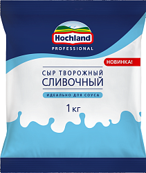 БЗМЖ СЫР ХОХЛАНД ПРОФЕССИОНАЛ ТВОРОЖНЫЙ СЛИВОЧНЫЙ 1КГ 50% ПЛ/П