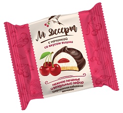 ЗЕФИР СЛАСТИ ЛЯ ДЕСЕРТ  СО ВКУСОМ ВИШНИ НА ПЕЧЕНЬЕ/ВЕС