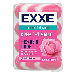 МЫЛО КРЕМ EXXE НЕЖНЫЙ ПИОН 4ШТ*90ГР