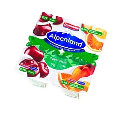 СЗМЖ ЙОГУРТ АЛЬПЕНЛЭНД  ВИШНЯ/НЕКТАРИН/АПЕЛЬСИН 0,3% 95ГР