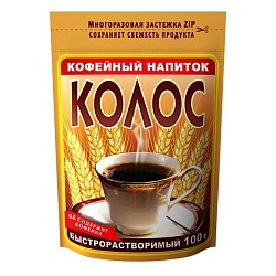 НАПИТОК КОФЕЙНЫЙ КОЛОС РАСТВОРИМЫЙ 100ГР