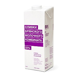 БЗМЖ СЛИВКИ БМК ТВА EDGE 33% 1Л