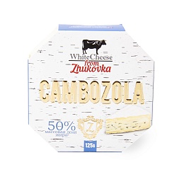 БЗМЖ СЫР КАМБОЦОЛА WHITE CHEESE FROM ZHUKOVKA 50% 125ГР