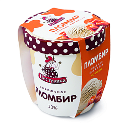 БЗМЖ МОРОЖЕНОЕ ПЕСТРАВКА ВЕДЕРКО ПЛ СОЛ КАРАМЕЛЬ 12% 270ГР