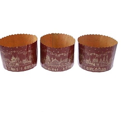 Бумажные формы для кулича Цветные Набор 3шт, 124*90