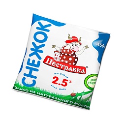БЗМЖ СНЕЖОК ПЕСТРАВКА 2,5% 450ГР Ф/П