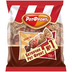КОНФЕТЫ БАТОНЧИКИ ШОК СЛИВ ВКУС РОТ ФРОНТ 250ГР