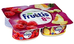 БЗМЖ ЙОГУРТ ФРУТТИС СУПЕРЭКСТРА МАЛИНА/АНАНАС/ДЫН  8% 115ГР